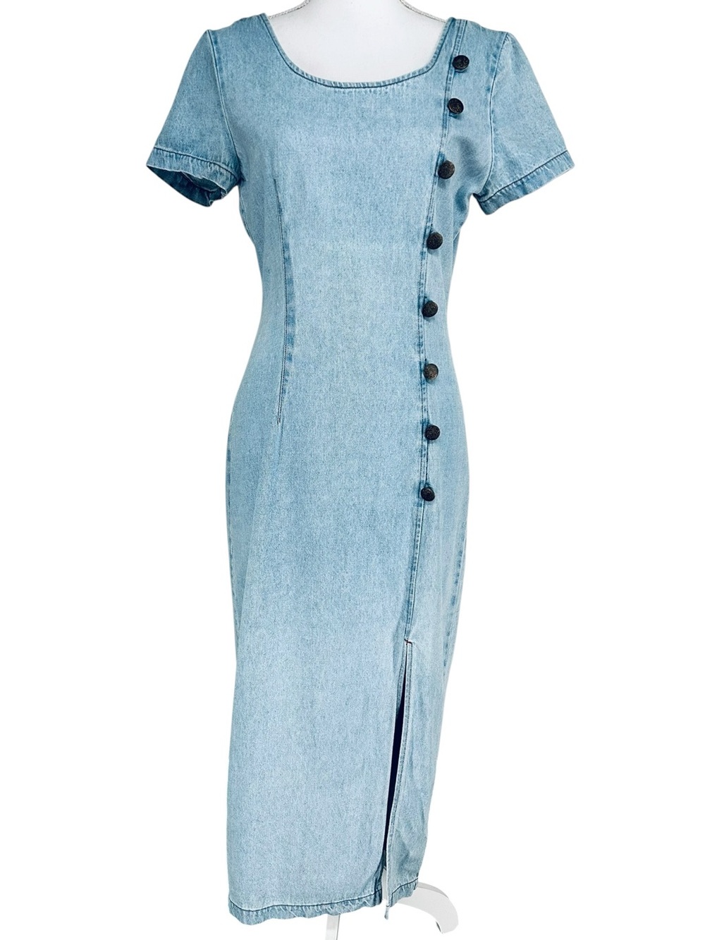 TICKETS CALIFORNIA / Vintage Denim Dress / Medium Estimate / Retro Festival Boho